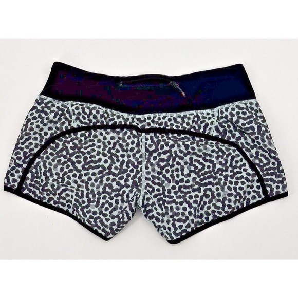 Lululemon Speed Up Shorts 6 Black cammo Women's Size 6 - Picture 3 of 7